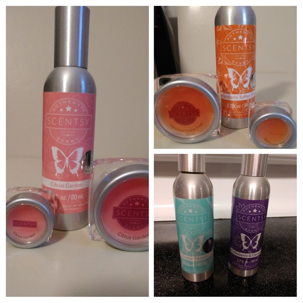 4 Scentsy room sprays